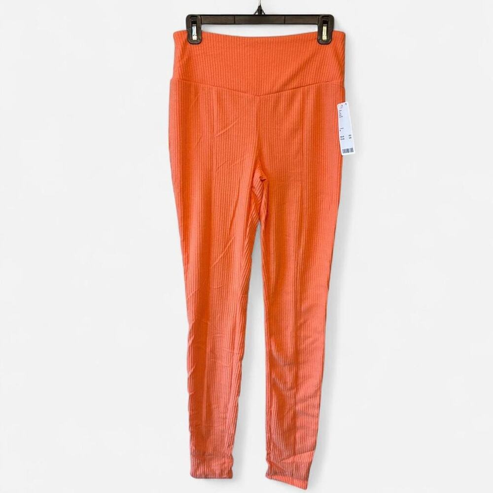 NWT Urban Outfitters Orange Stirrup‎ Leggings Sz M heel strap